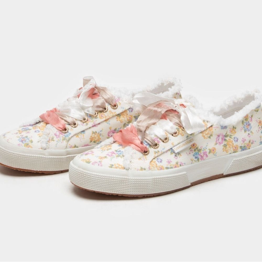 LoveShackFancy Superga Girls Floral Sneakers